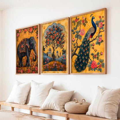 Traditional   Wall   Art  Paintings for Living Room - Wall Poster With frames