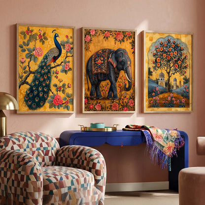 Traditional   Wall   Art  Paintings for Living Room - Wall Poster With frames