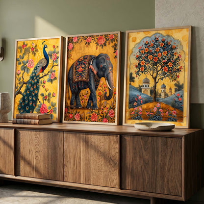 Traditional   Wall   Art  Paintings for Living Room - Wall Poster With frames