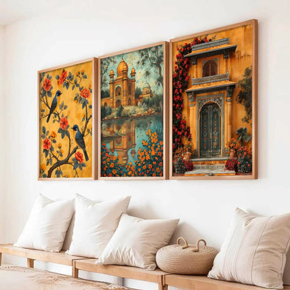 Traditional    Wall   Art  Paintings for Living Room - Wall Poster With frames