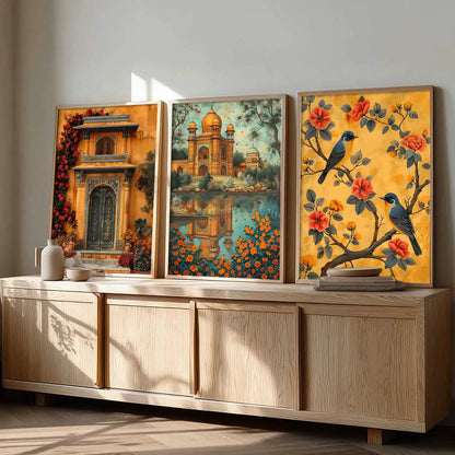 Traditional    Wall   Art  Paintings for Living Room - Wall Poster With frames