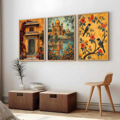 Traditional    Wall   Art  Paintings for Living Room - Wall Poster With frames