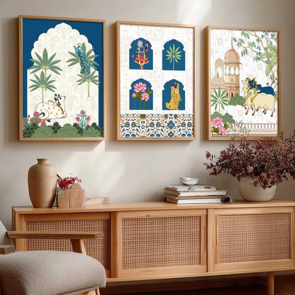 Traditional    Wall  Art  Paintings for Living Room - Wall Poster With frames