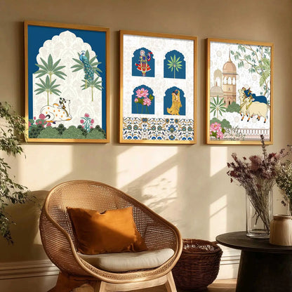 Traditional    Wall  Art  Paintings for Living Room - Wall Poster With frames