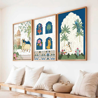 Traditional    Wall  Art  Paintings for Living Room - Wall Poster With frames