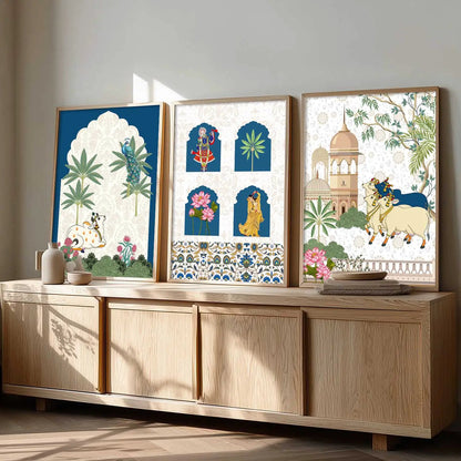 Traditional    Wall  Art  Paintings for Living Room - Wall Poster With frames