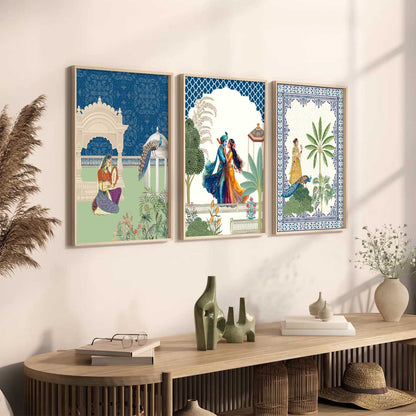 Traditional  Wall  Art Paintings for Living Room - Wall Poster With frames