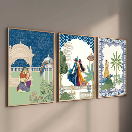 Traditional  Wall  Art Paintings for Living Room - Wall Poster With frames