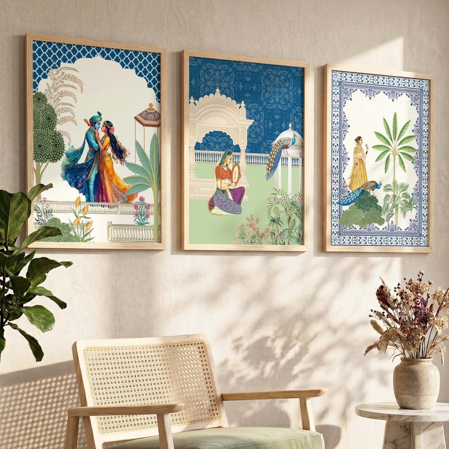 Traditional  Wall  Art Paintings for Living Room - Wall Poster With frames