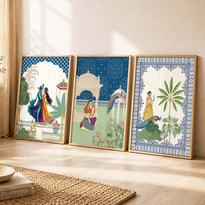 Traditional  Wall  Art Paintings for Living Room - Wall Poster With frames