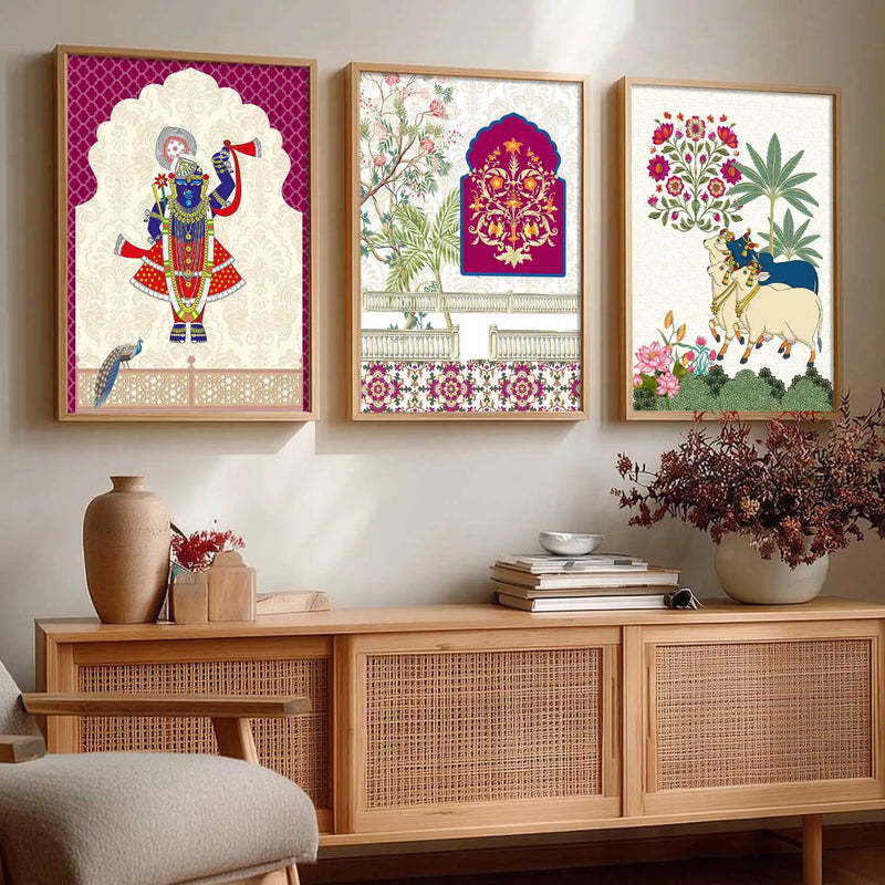 Traditional   Wall  Art Paintings for Living Room - Wall Poster With frames