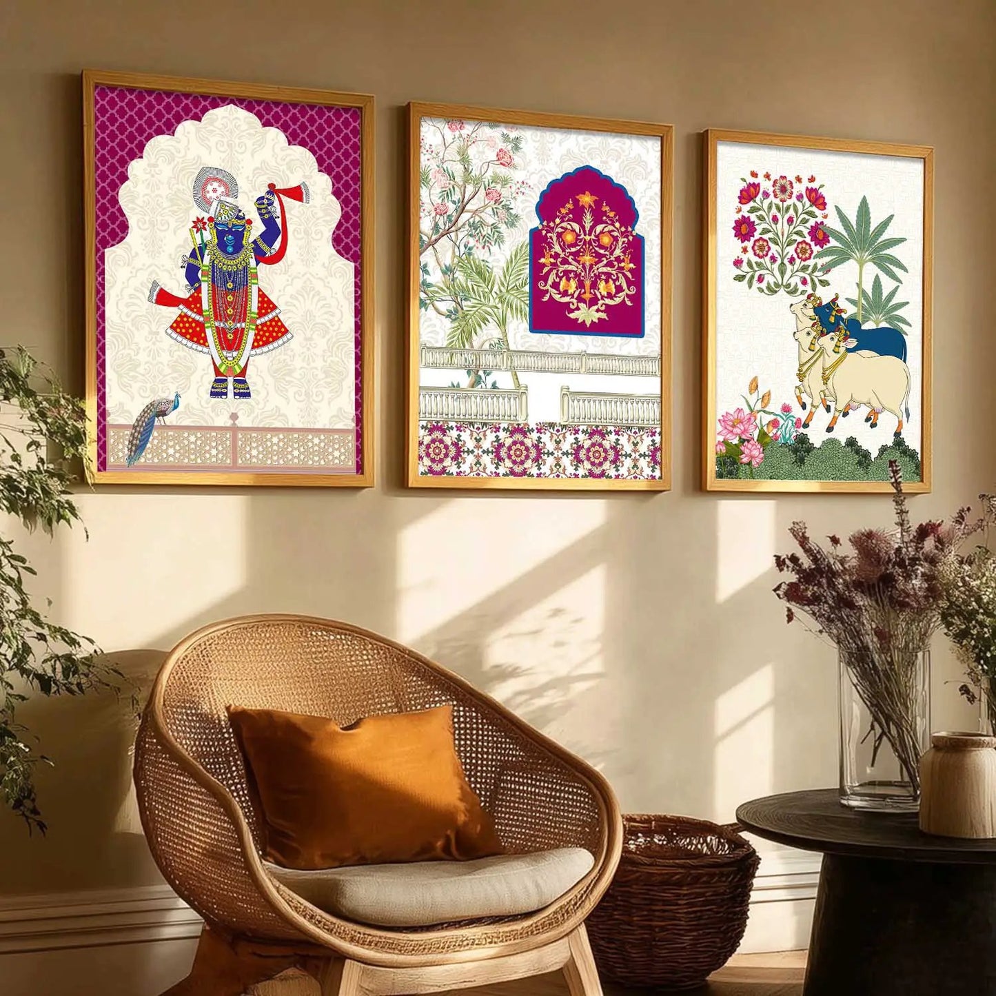 Traditional   Wall  Art Paintings for Living Room - Wall Poster With frames