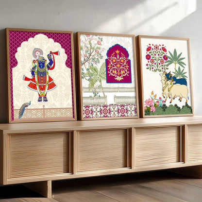 Traditional   Wall  Art Paintings for Living Room - Wall Poster With frames