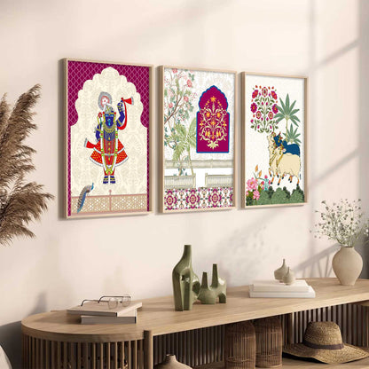 Traditional   Wall  Art Paintings for Living Room - Wall Poster With frames