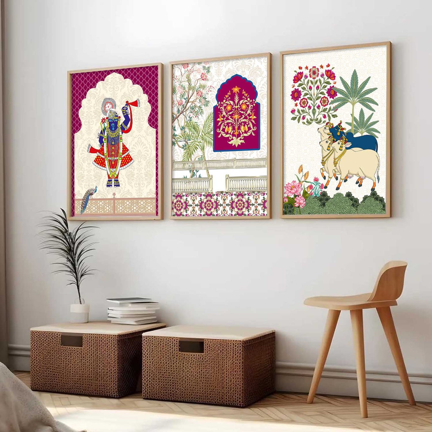 Traditional   Wall  Art Paintings for Living Room - Wall Poster With frames