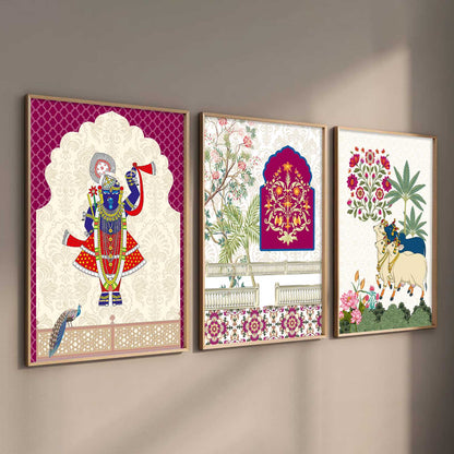 Traditional   Wall  Art Paintings for Living Room - Wall Poster With frames