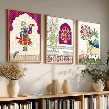 Traditional   Wall  Art Paintings for Living Room - Wall Poster With frames