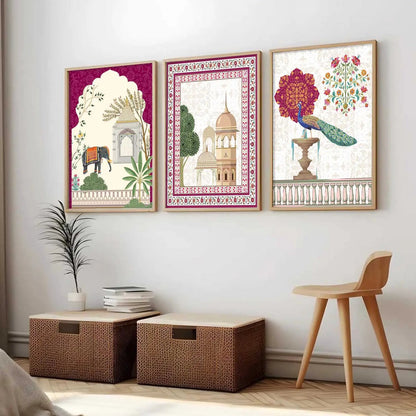 Traditional  Wall  Art Paintings for Living Room - Wall Poster With frames