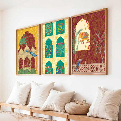 Traditional   Wall  Art  Paintings for Living Room - Wall Poster With frames
