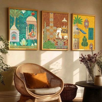 Traditional    Wall  Art  Paintings for Living Room - Wall Poster With frames