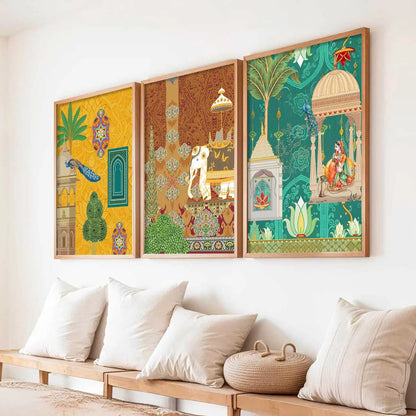 Traditional    Wall  Art  Paintings for Living Room - Wall Poster With frames