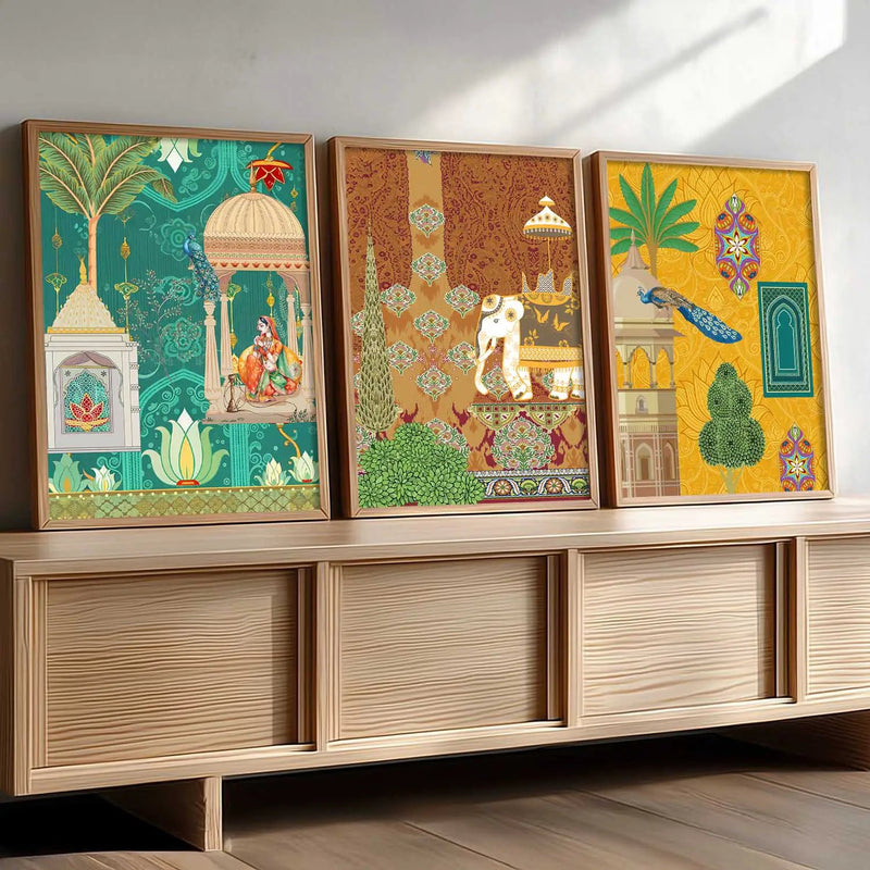 Traditional    Wall  Art  Paintings for Living Room - Wall Poster With frames