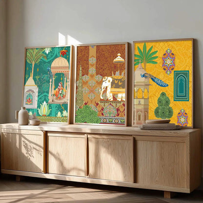 Traditional    Wall  Art  Paintings for Living Room - Wall Poster With frames
