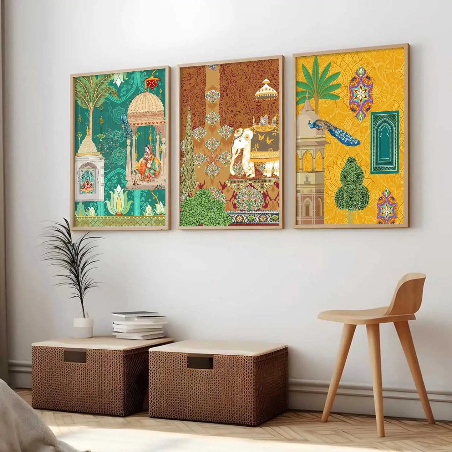 Traditional    Wall  Art  Paintings for Living Room - Wall Poster With frames