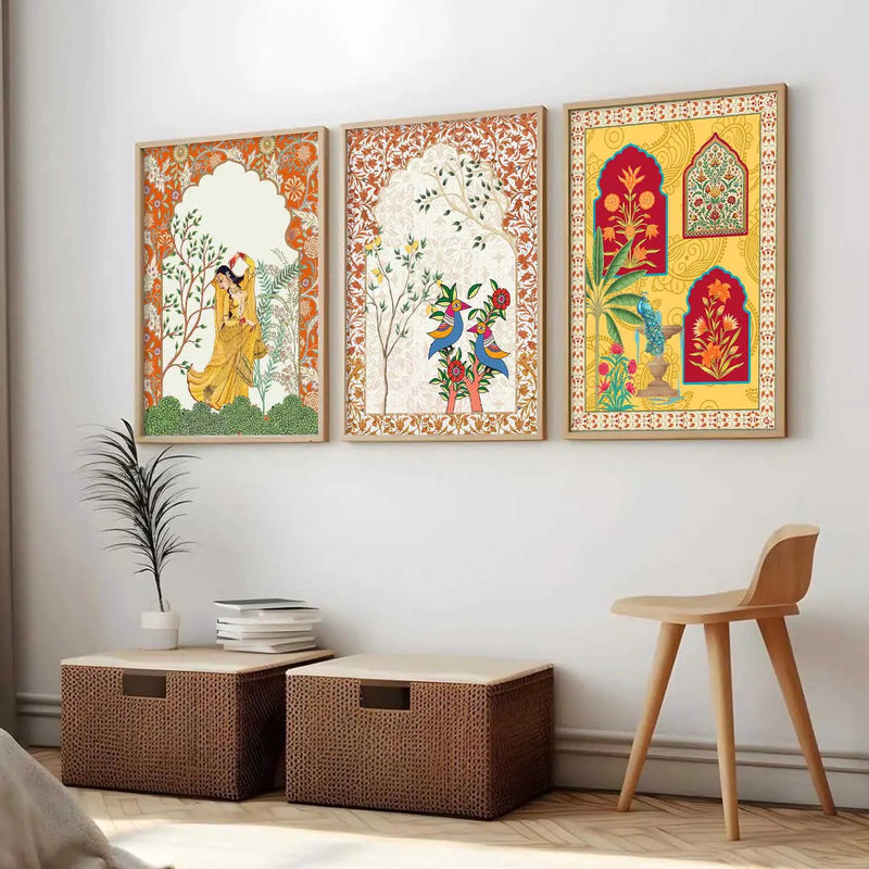 Traditional  Wall Art Paintings for Living Room - Wall Poster With frames