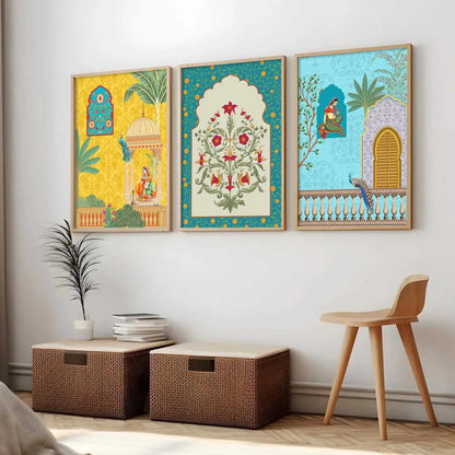 Traditional  Wall  Art Paintings for Living Room - Wall Poster With frames