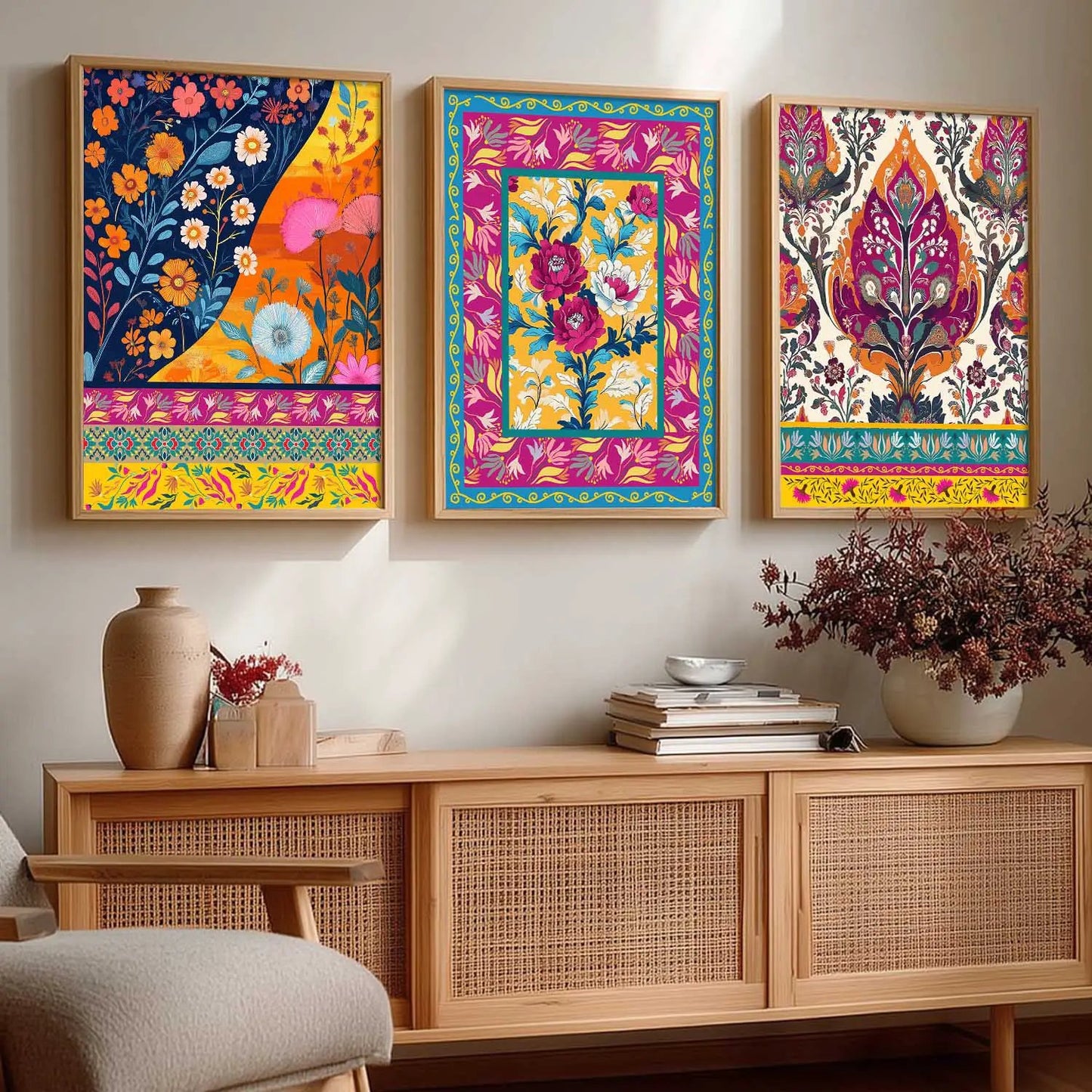 Traditional  Wall  Art  Paintings for Living Room - Wall Poster With frames
