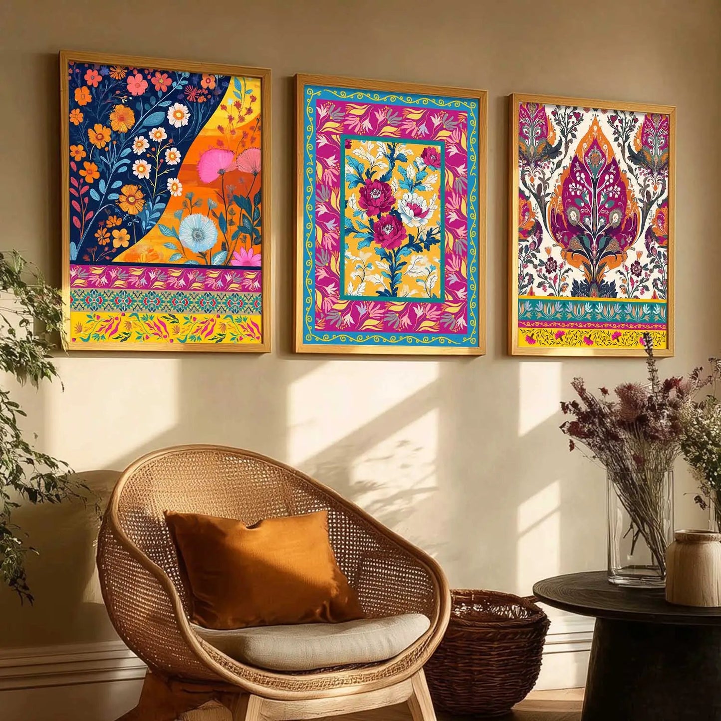Traditional  Wall  Art  Paintings for Living Room - Wall Poster With frames