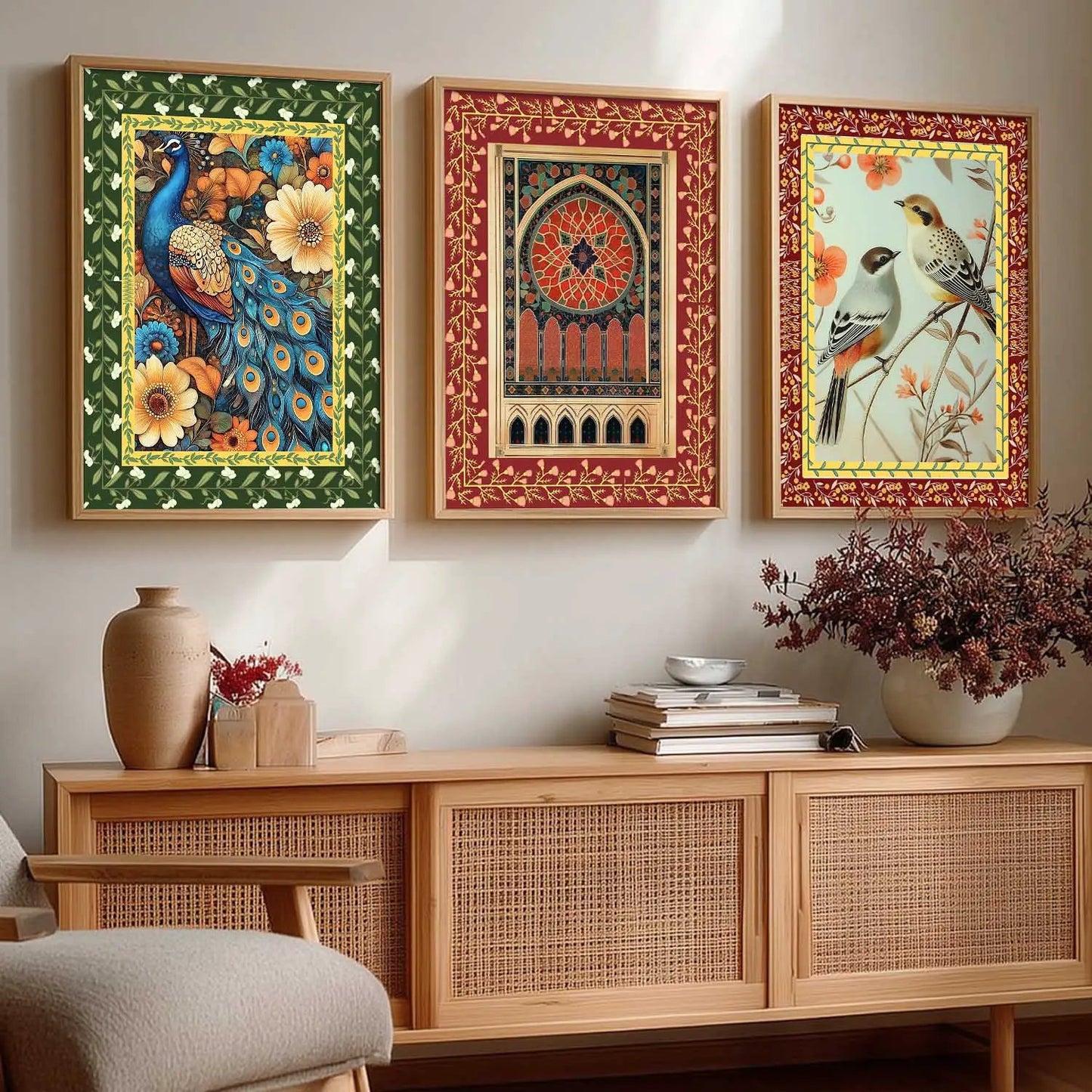 Madhubani   Wall Art Paintings for Living Room - Wall Poster With frames