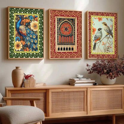 Madhubani   Wall Art Paintings for Living Room - Wall Poster With frames