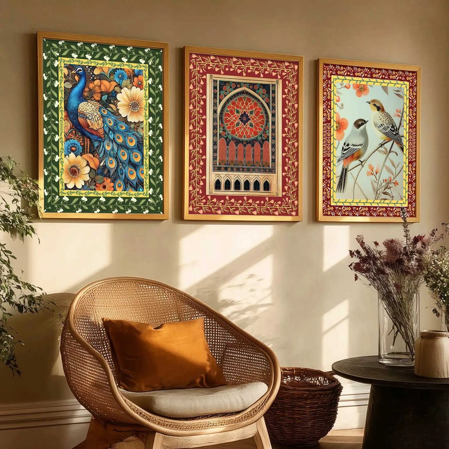 Madhubani   Wall Art Paintings for Living Room - Wall Poster With frames
