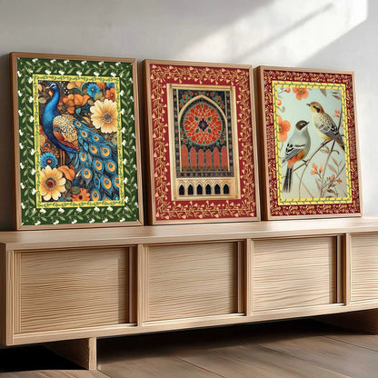 Madhubani   Wall Art Paintings for Living Room - Wall Poster With frames