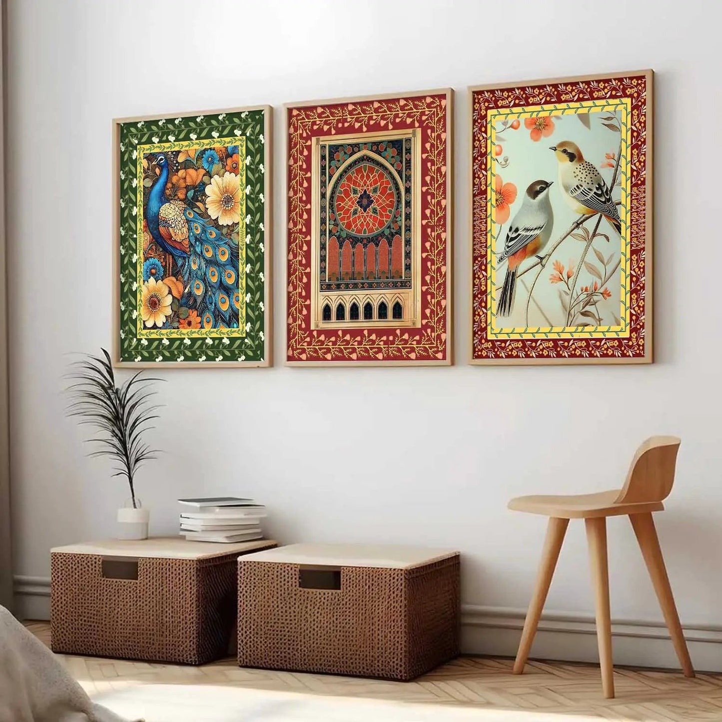 Madhubani   Wall Art Paintings for Living Room - Wall Poster With frames