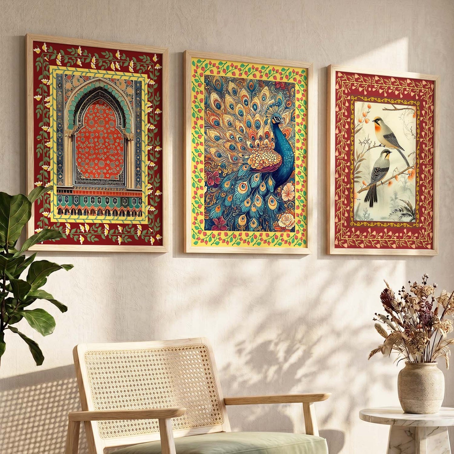 Madhubani   Wall Art Paintings for Living Room - Wall Poster With frames