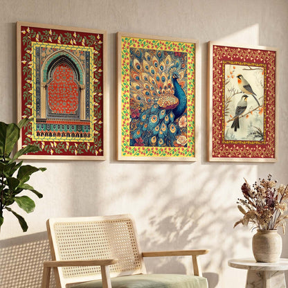 Madhubani   Wall Art Paintings for Living Room - Wall Poster With frames