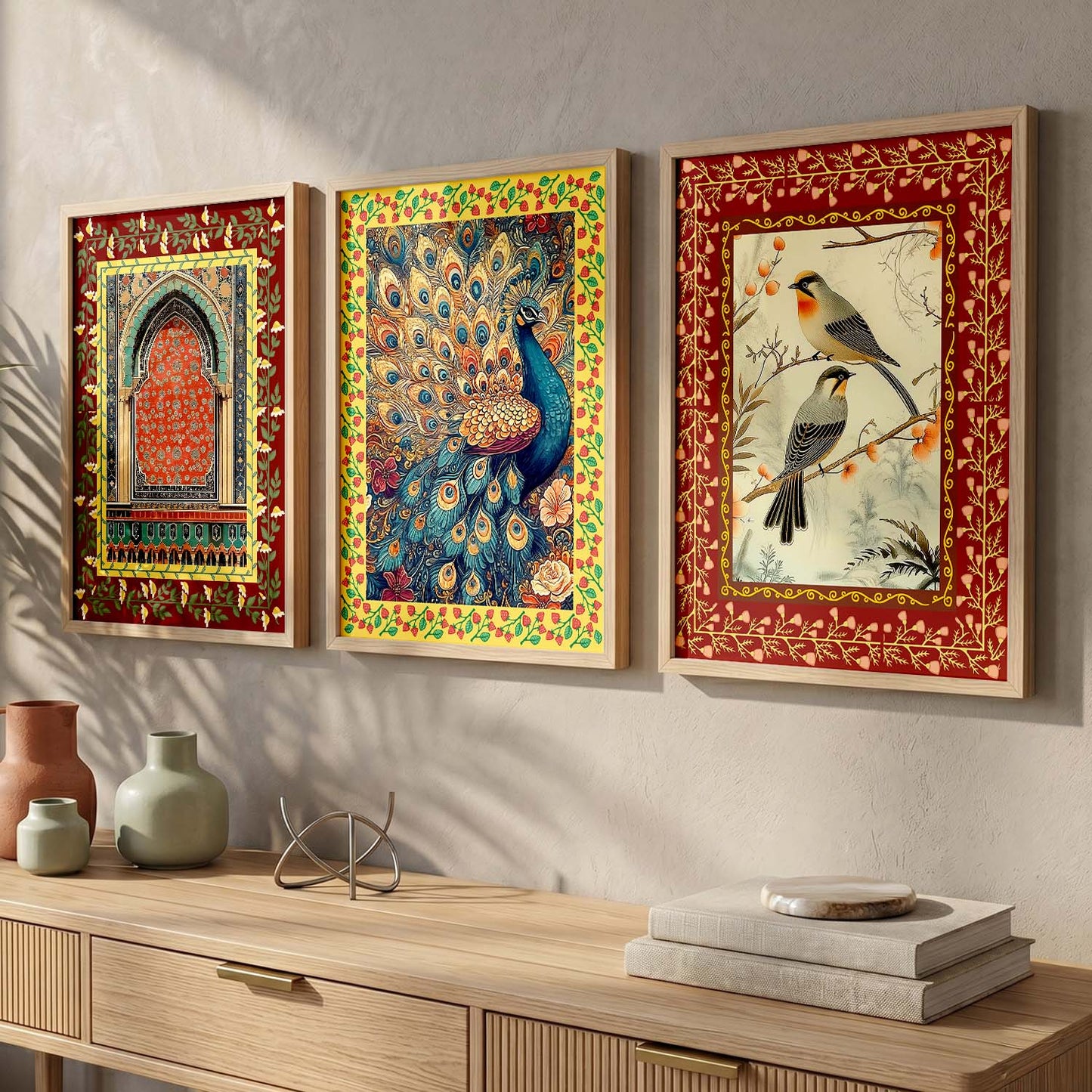 Madhubani   Wall Art Paintings for Living Room - Wall Poster With frames