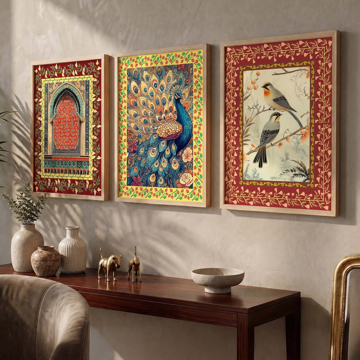 Madhubani   Wall Art Paintings for Living Room - Wall Poster With frames