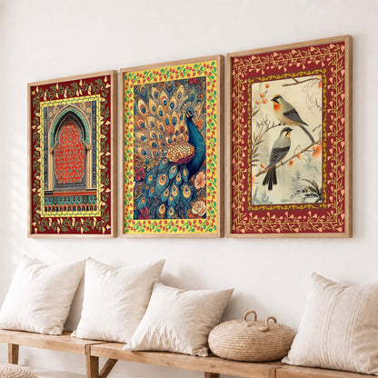 Madhubani   Wall Art Paintings for Living Room - Wall Poster With frames
