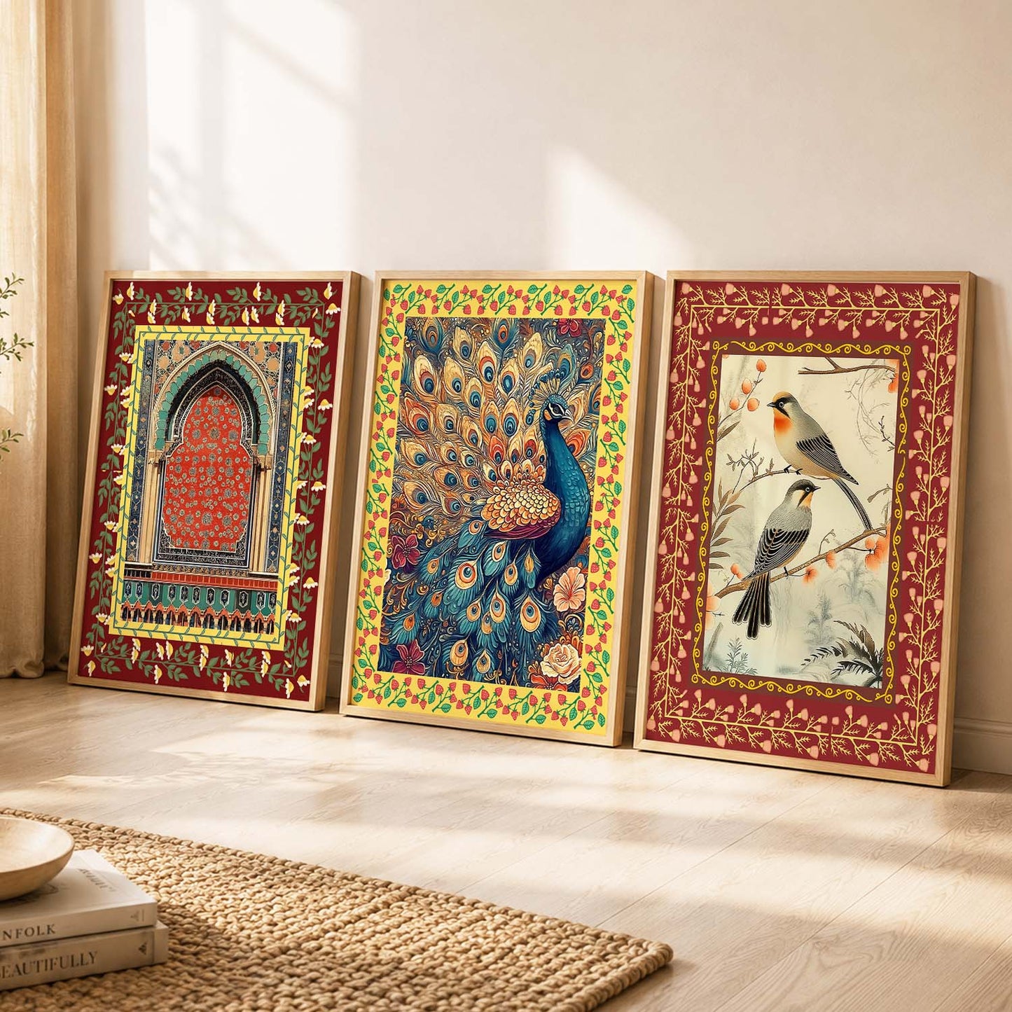 Madhubani   Wall Art Paintings for Living Room - Wall Poster With frames