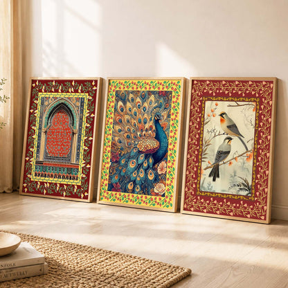 Madhubani   Wall Art Paintings for Living Room - Wall Poster With frames