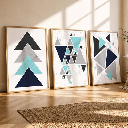 Contemporary Abstract Wall Art - Geometric Art Framed Posters and Prints