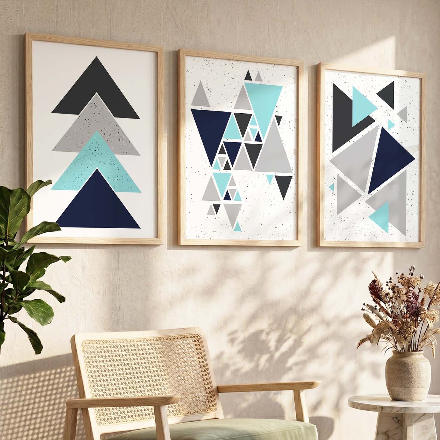 Contemporary Abstract Wall Art - Geometric Art Framed Posters and Prints