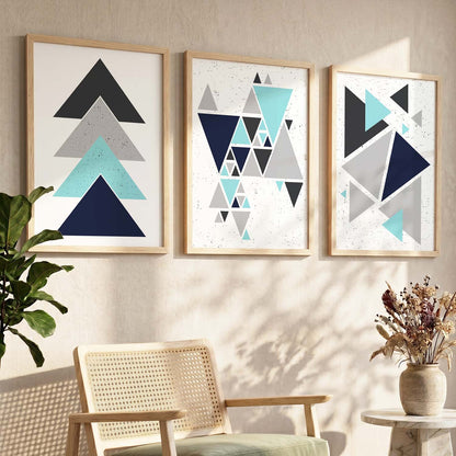 Contemporary Abstract Wall Art - Geometric Art Framed Posters and Prints