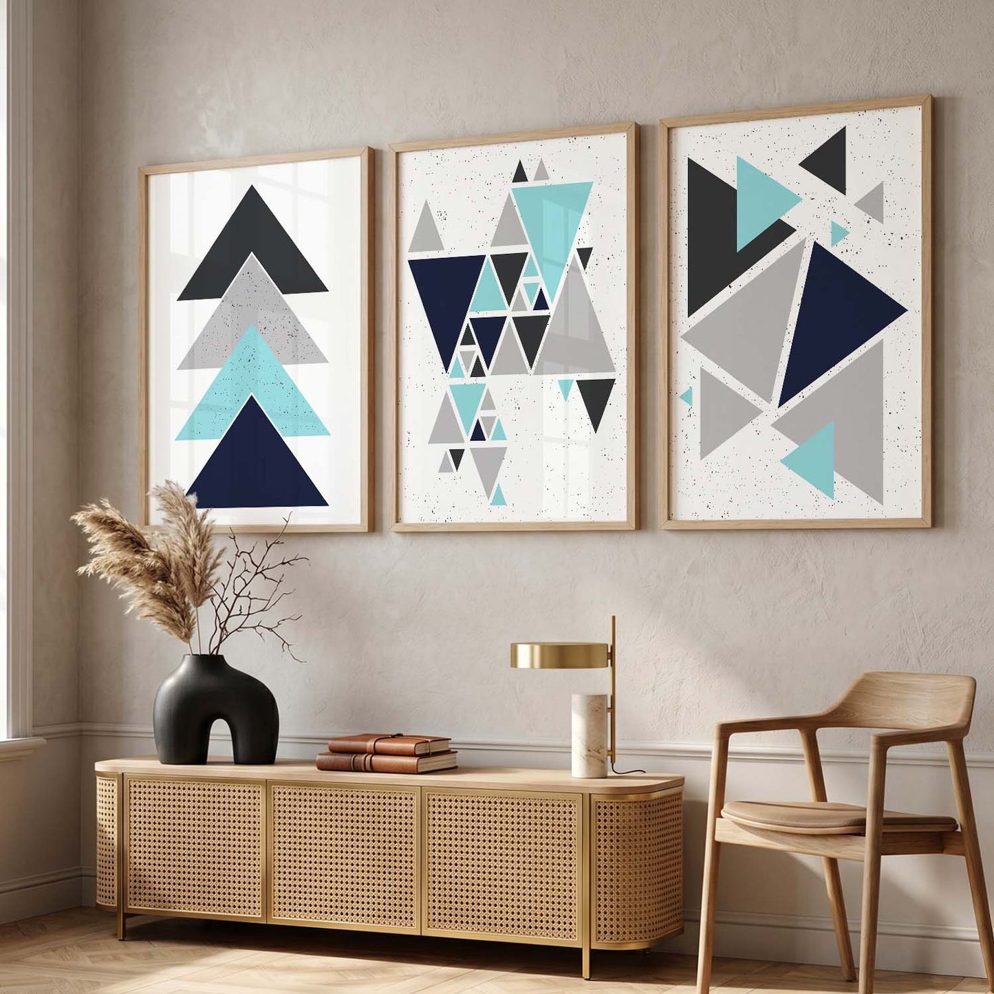Contemporary Abstract Wall Art - Geometric Art Framed Posters and Prints