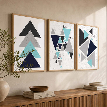 Contemporary Abstract Wall Art - Geometric Art Framed Posters and Prints