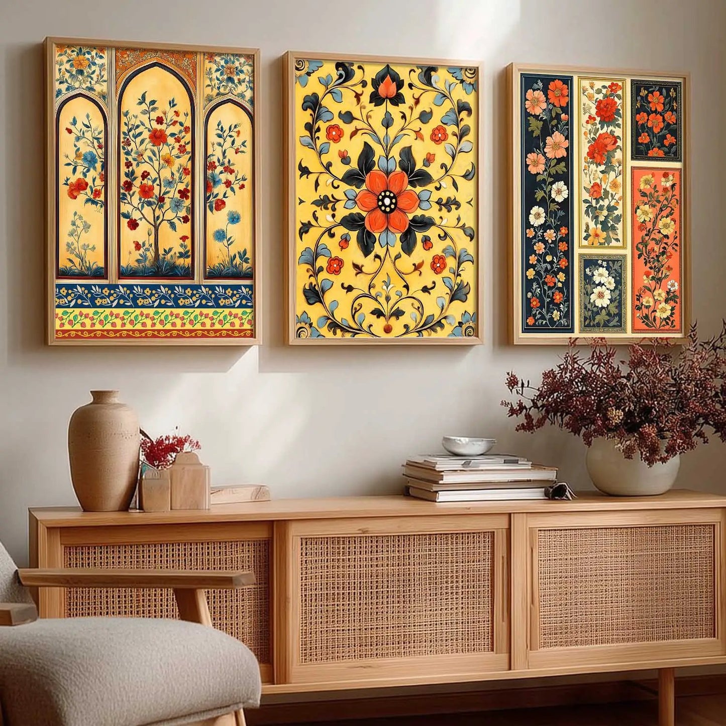 Floral  Wall  Art Paintings for Living Room - Wall Poster With frames
